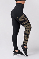 Nebbia 827 Gold NEBBIA  print Leggings, черные