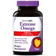 Natrol Extreme Omega 2400 мг, 60 капс