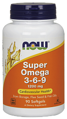 NOW Super Omega 3-6-9 1200 mg, 90 капс