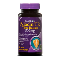 Natrol Niacin TR 500 мг, 100 таб