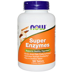 NOW Super Enzymes, 180 таб