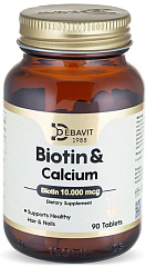 Debavit Biotin & Calcium, 90 таб