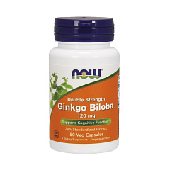 NOW Ginkgo Biloba 120 мг, 50 капс