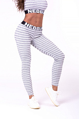 Nebbia 658 Вoho Style 3D pattern leggings, светло серые