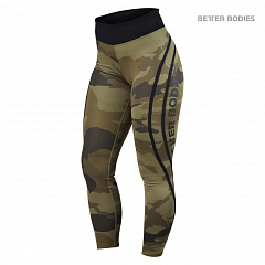 Better bodies 110837-676 Лосины с высокой талией Better Bodies Camo High Tights, Green Camo