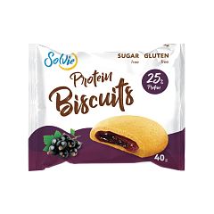 Solvie Protein Biscuits Бисквит с ягодной начинкой, 40 гр