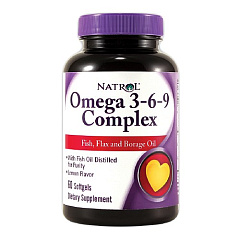 Natrol Omega 3-6-9 Complex, 90 капс