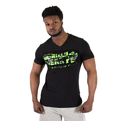 Gorilla Wear GW 90512 Sacramento V-Neck Футболка, black-lime