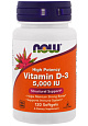 NOW Vitamin D3-5000 IU, 120 капc