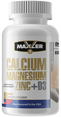 Maxler Calcium Zinc Magnesium + D3, 90 таб