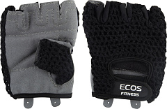 Ecos SB-16-1953 Перчатки для фитнеса мужские, чёрный-серый