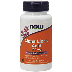 NOW Alpha Lipoic Acid 100 mg, 60 капс