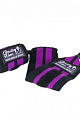 Gorilla Wear GW-99804\BK-PEP Кистевые бинты женские "Purple", черный/фиолетовый