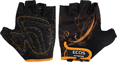 Ecos SB-16-1743 Перчатки для фитнеса женские, чёрный с принтом