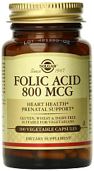 Solgar Folic Acid 800 mcg, 100 капс