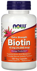 NOW Biotin 10 000 мкг, 120 капс