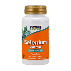 NOW Selenium 200 мкг, 90 капс