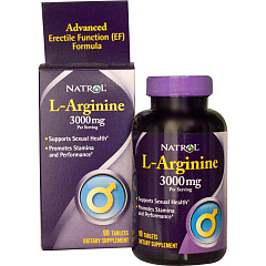 Natrol L-Arginine 3000 mg, 90 таб