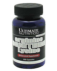 Ultimate Nutrition Arginine Ornithine Lysine, 100 капс