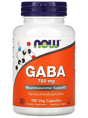 NOW Gaba 750 mg, 100 капс